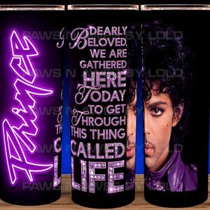 Prince Let's Go Crazy Purple Rain Style Cup Mug Tumbler 20oz